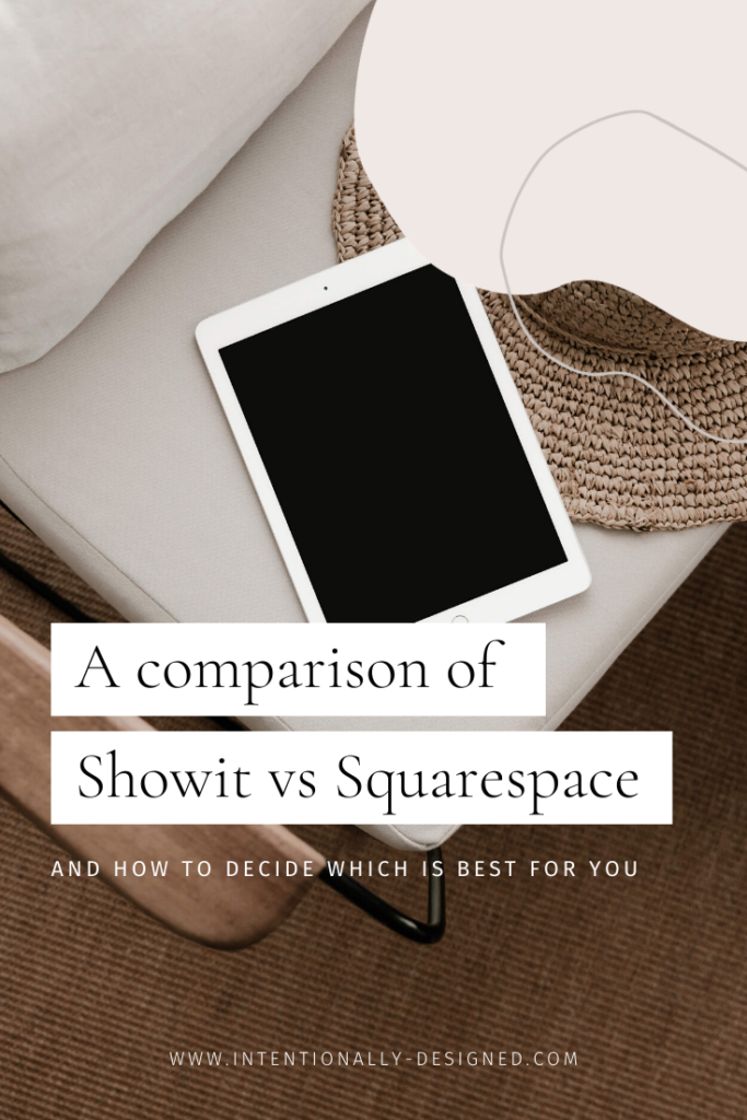 A comparison of Showit vs Squarespace