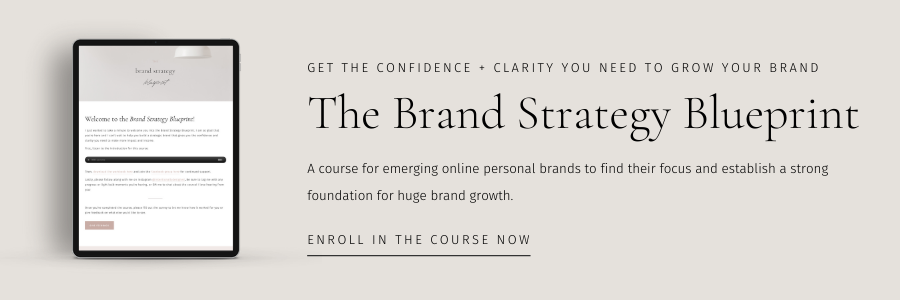The brand strategy blueprint course