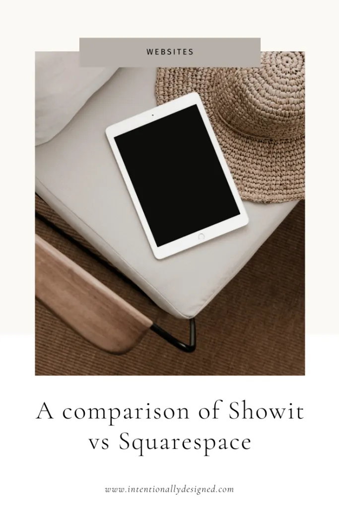 A comparison of Showit vs Squarespace