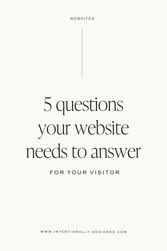 questions your website needs to answer
