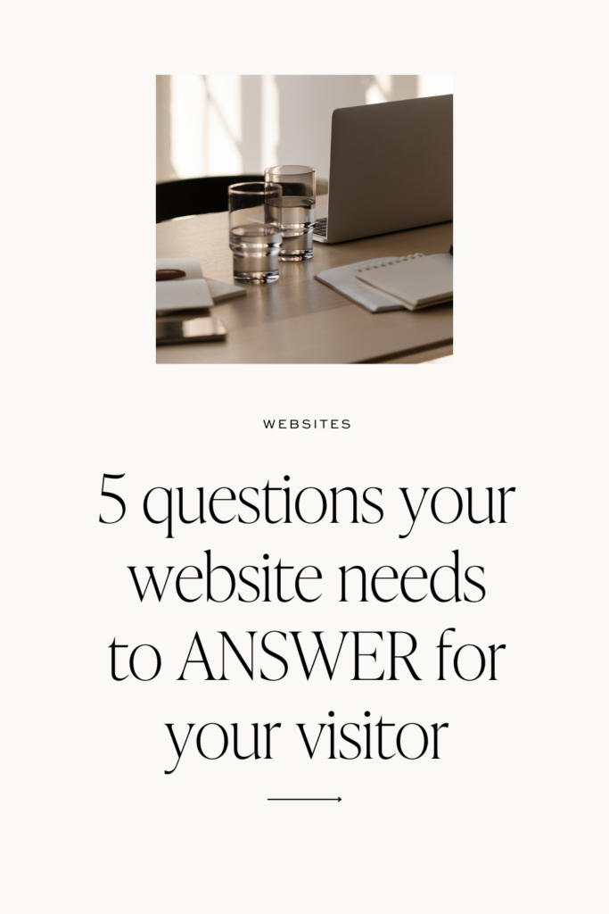 questions your website needs to answer