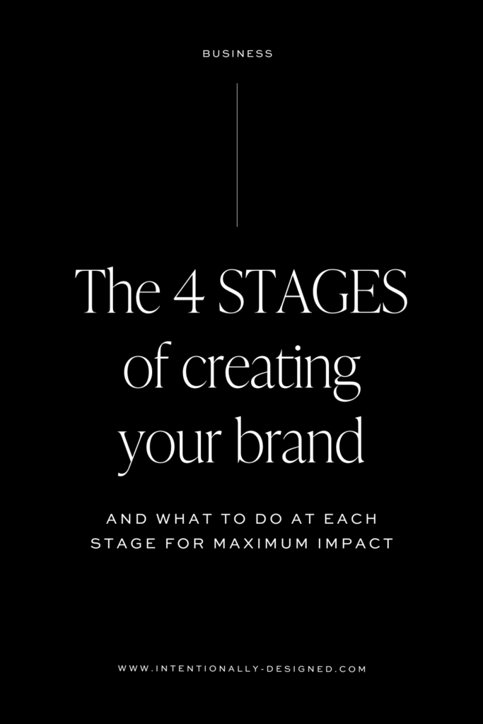 The 4 stages of creating your brand