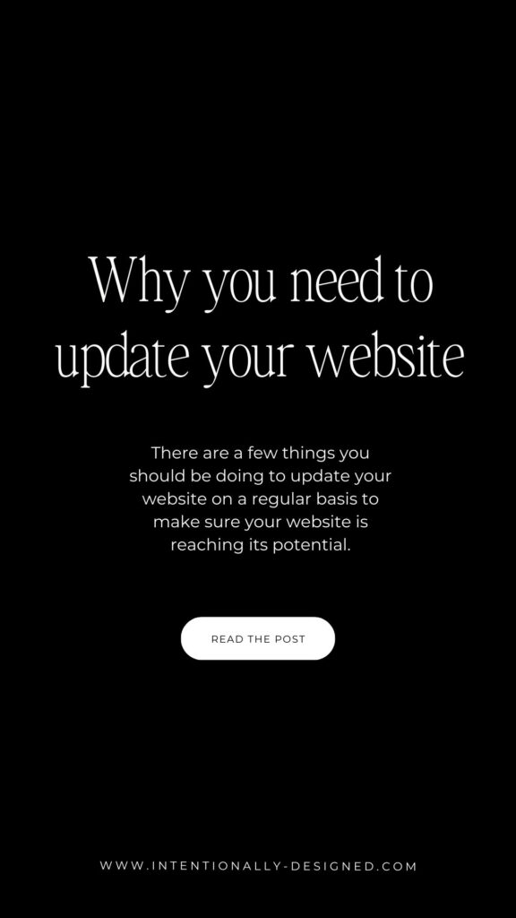 update your website