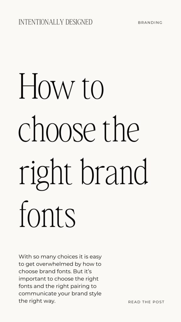 choose brand fonts