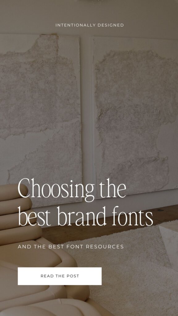 choose brand fonts